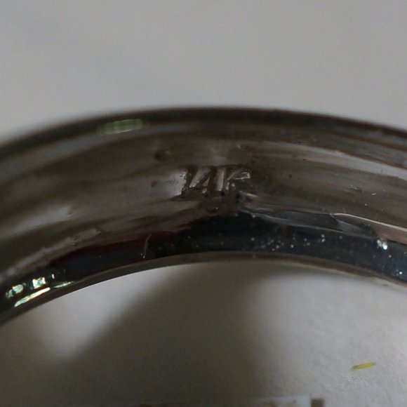 14KW Gold Genuine Blue Topaz & Diamond Ring. - Picture 8 of 8